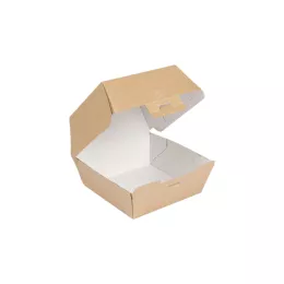 Boites burger kraft marron THE PACK 13x12.5x9cm